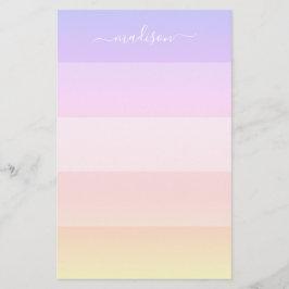 Stationär elegant av regnbåge stripe namn