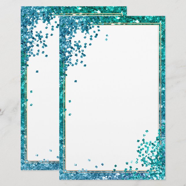 Stationär elegant glitter (Fram/baksida)