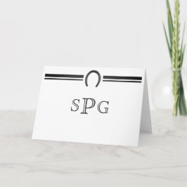 Stationär hästseshoe Monogram Stationery Anteckningskort