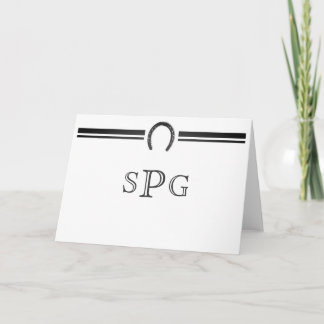 Stationär hästseshoe Monogram Stationery Anteckningskort