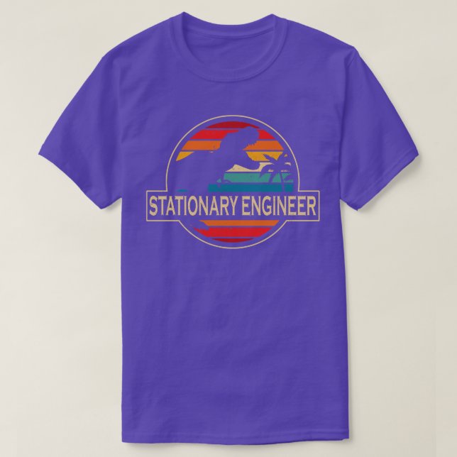 Stationär Ingenjör Dinosaur T Shirt (Design framsida)