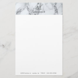 Stationär maskuline silver marble monogram