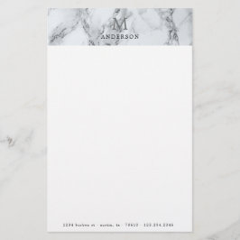 Stationär maskuline silver marble monogram