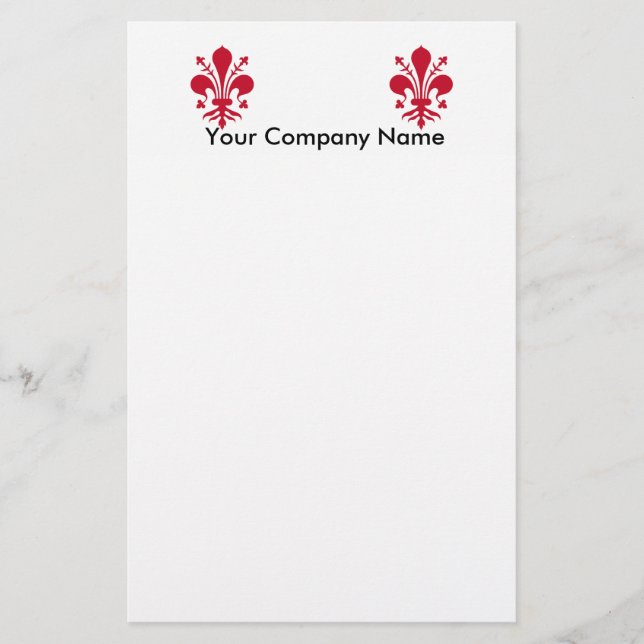 Stationär med Flagga av Florens, Italien (Framsida)