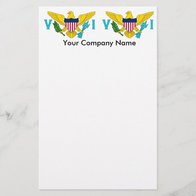 Stationär med Flagga av Jungfruöarna, Förenta stat (Framsida)