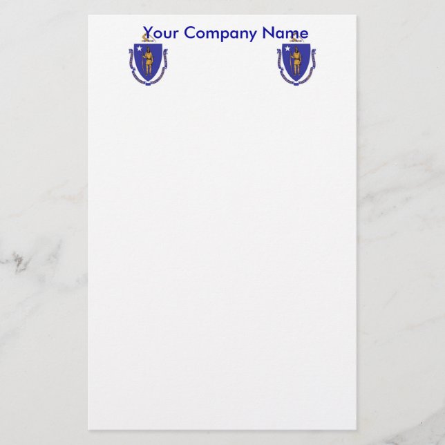 Stationär med Flagga av Massachuttes (Framsida)