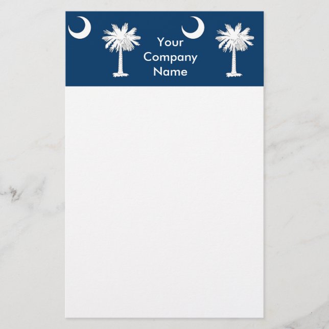 Stationär med Flagga av South Carolina (Framsida)