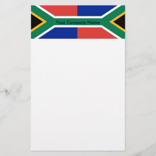 Stationär med Flagga av syd-Afrikan