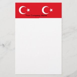 Stationär med Flagga av Turkiet