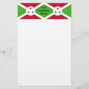 Stationär med Flagga Burundi