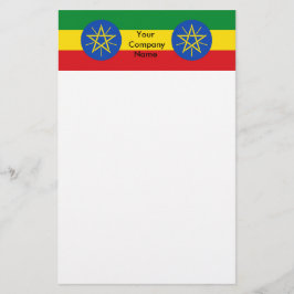 Stationär med Flagga i Etiopien