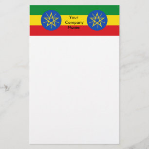 Stationär med Flagga i Etiopien