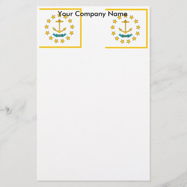 Stationär med Flagga i Rhode island (Framsida)