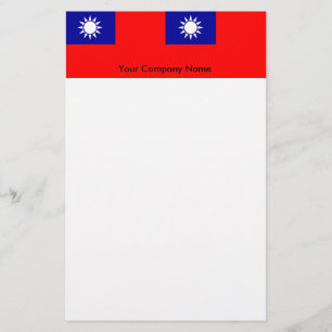 Stationär med Flagga i Taiwan