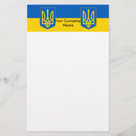 Stationär med Flagga i Ukraina