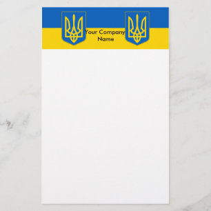 Stationär med Flagga i Ukraina