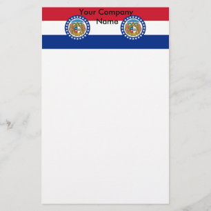 Stationär med Flagga Missouri