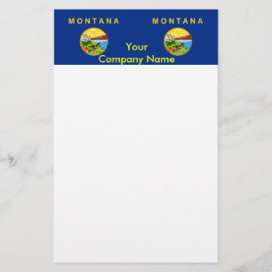 Stationär med Flagga Montana