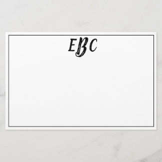 Stationär modern svartvit Monogram för klassiker