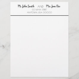 Stationär - Mr. och Mrs. Different med de senaste  Brevhuvud