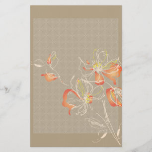 Stationär orange-kalk-dräneringsblommor