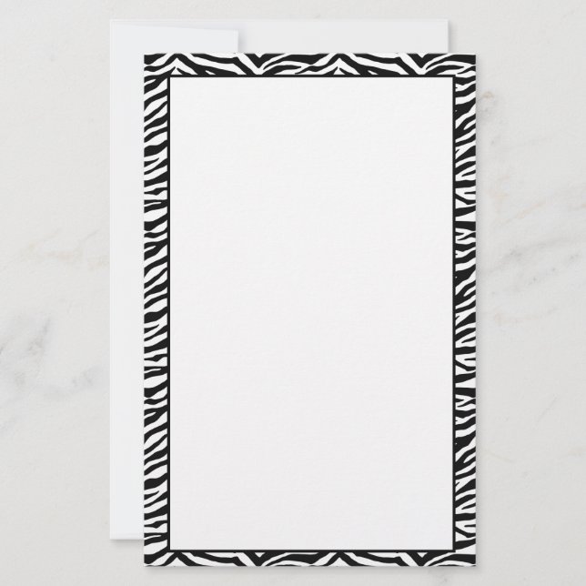Stationär Papper-Zebra tryck (Framsida)