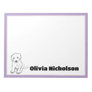 Stationär Personlig för Cute Puppy Doodle Art Stat Anteckningsblock