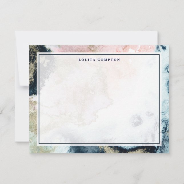 Stationär Personlig för Stardust Elegance Anteckningskort (Framsida)