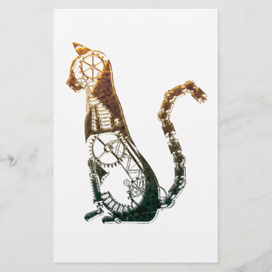 Stationär Steampunk katt
