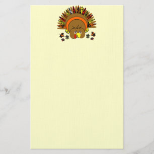 Stationär Thanksgiving i Cute Turkey