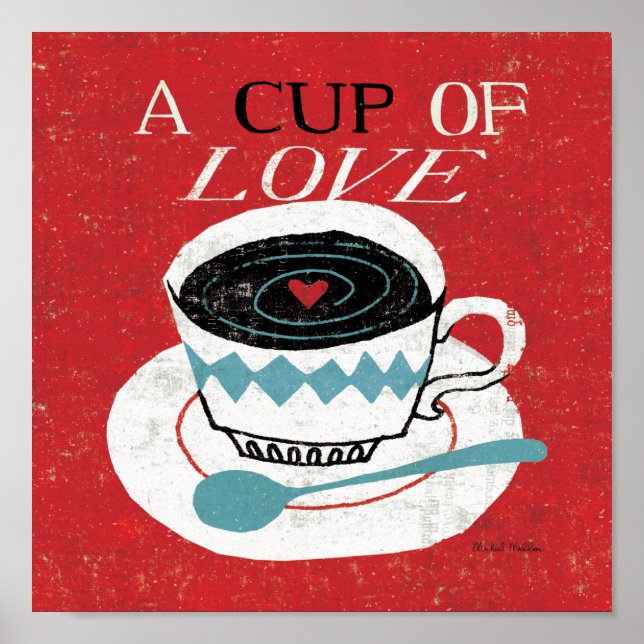 Stationär vintage - kaffe poster (Framsidan)