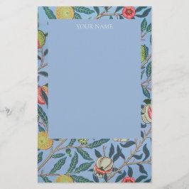 STATIONÄR:WILLIAM MORRIS "BLUE POMEGRANATES" BREVPAPPER