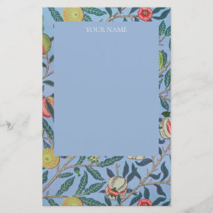 STATIONÄR:WILLIAM MORRIS "BLUE POMEGRANATES" BREVPAPPER