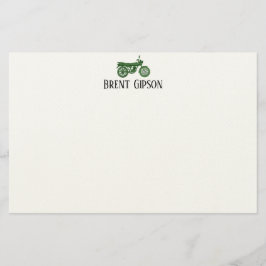 Stationära anteckningskort för vintage för motorcy brevpapper