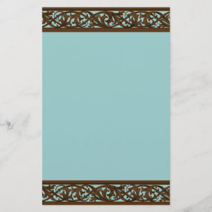 Stationära elegantbrunt & kricka brevpapper