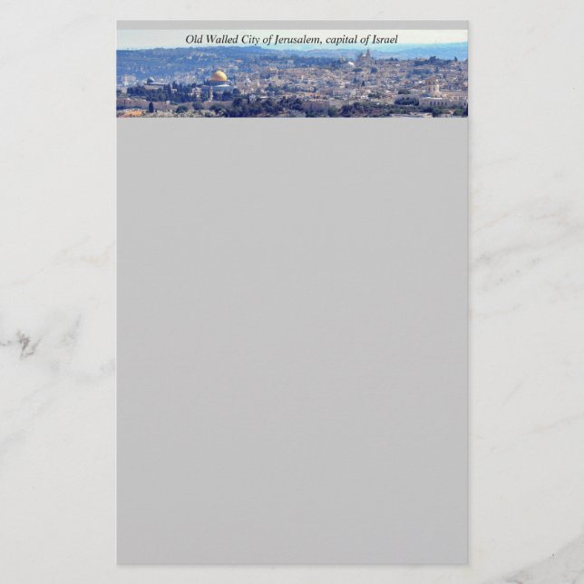 Stationära Jerusalem Brevpapper (Framsida)