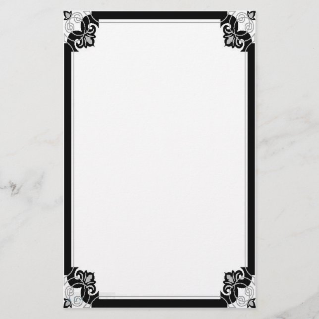 Stationära Noir Nouveau Brevpapper (Framsida)