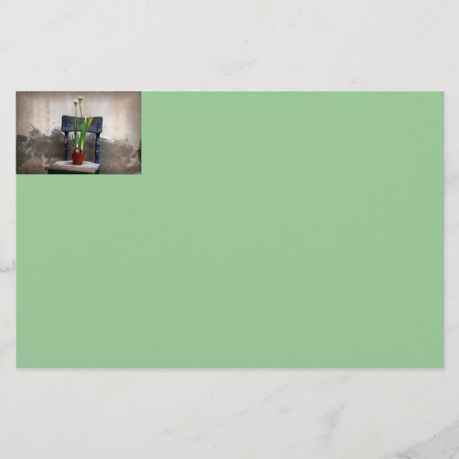 Stationära och blomsterpapper brevpapper (Framsida)