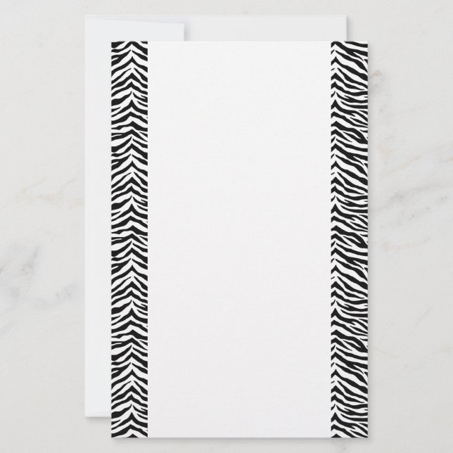 Stationära Pappra Zebra Brevpapper (Framsida)