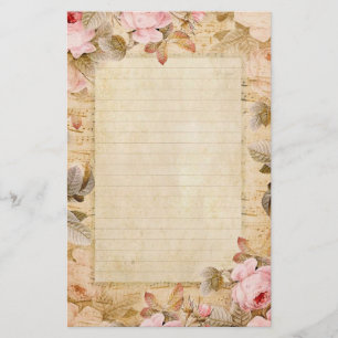 Stationära vintagero brevpapper