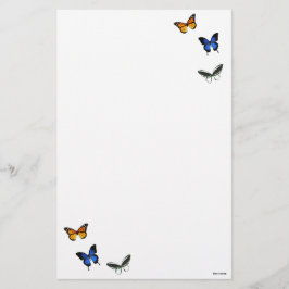 Stationärt fjärilsmönster brevpapper