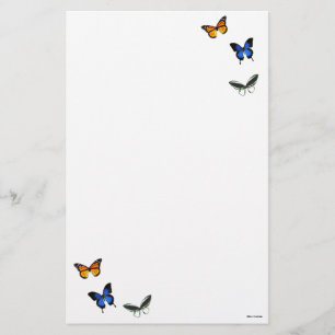 Stationärt fjärilsmönster brevpapper