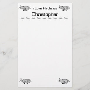 Stationärt flygplan brevpapper