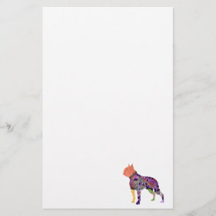 Stationärt husdjur för Boston TerrierPatchwork Brevpapper