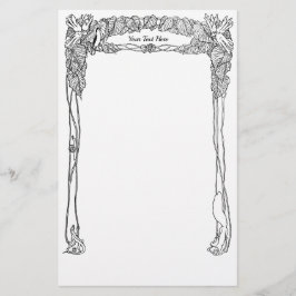 Stationärt naturtroget Art nouveau Brevpapper