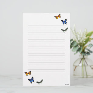Stationärt stationärt Butterfly Mönster Brevpapper