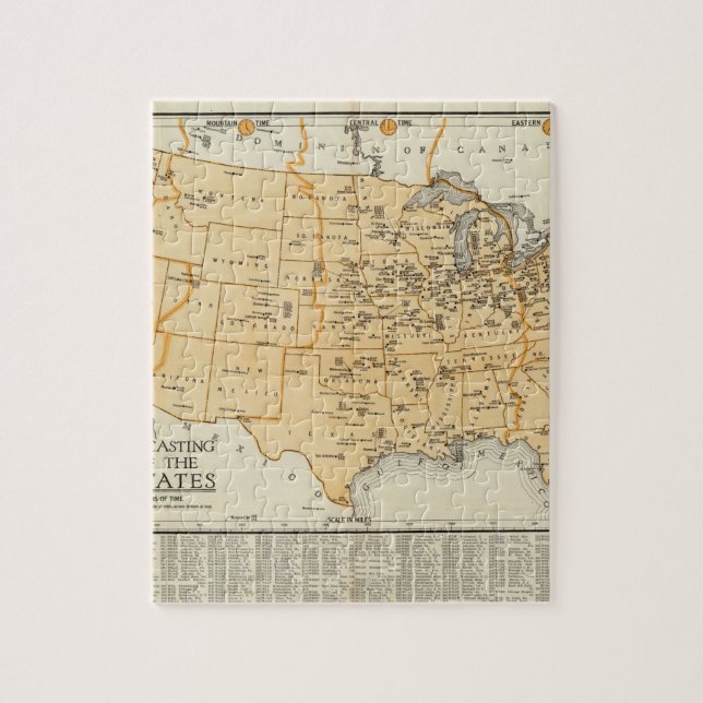 Stationer för radiosändning från Förenade Stater Pussel (Vertikal)