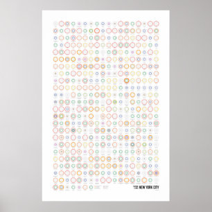 Stationer & Linjer: New York City (Lätt) Poster