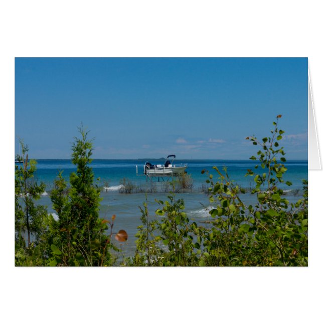 Stationerad vid Mackinac OBS Kort (Framsidan Horizontal)