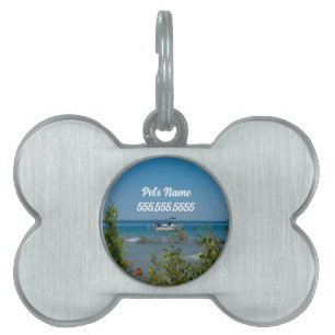 Stationerad vid Mackinac Pet ID-tagg ID-bricka Husdjur